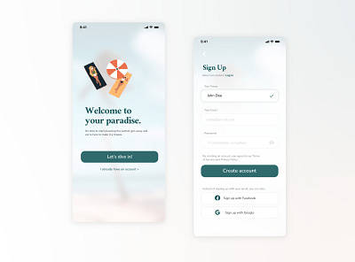 Sign Up Page create account dailyui design iphone mobile design sign up ui