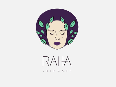 Logo Design For "Raha" beauty production branding illustration logo logodesign لوگو