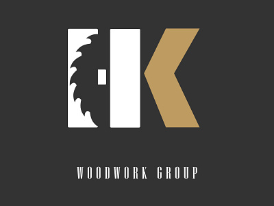 HK Woodworking branding design illustration logo typography