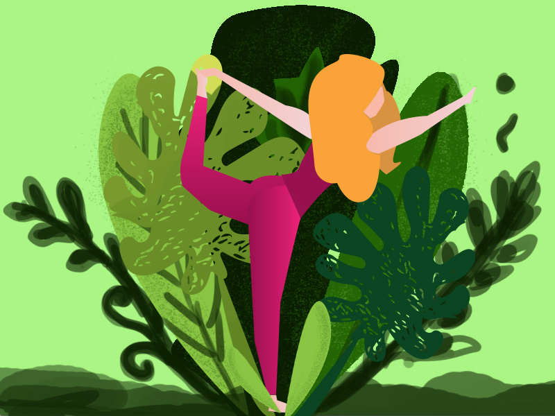 Yoga flat vector illustration design