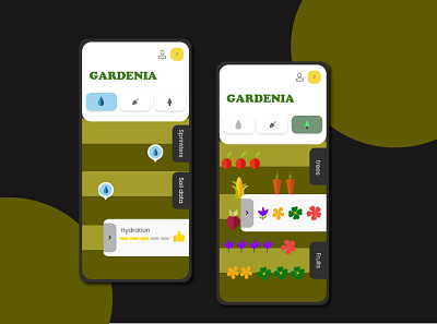 Garden Organizer adobe xd farm flower garden illustration mobile app ui ui ux xddailychallenge