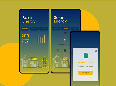 Solar Energy challenge energy mobile app mobile ui overlay solar xd xddailychallenge