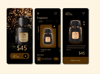 Perfume_Sawalef adobe xd adobexd fragrance mobile app perfume perfume bottle refill sawalef sawalef ui ux