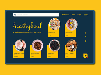 Healthybowl adobe xd adobexd bowl challenge food healthy eating healthy food healthy life ui ux website xddailychallenge