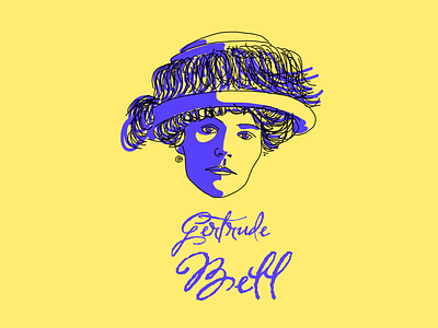 Gertrude Bell | Series "Portraits of women" adobe draw adobe type kit art feminism illustration portrait portrait illustration woman illustration woman portrait