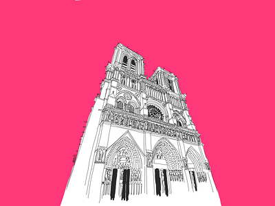 Le Sacré Coeur | Parisian Monuments series adobe draw architecture art cathedral google street view illustration monument paris
