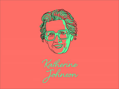 Katherine Johnson | Series "Portraits of women" adobe draw apple pencil illustration ipad pro katherine johnson portrait illustration woman portrait