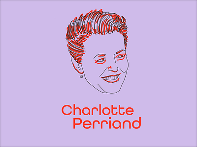 Charlotte Perriand | Series "Portraits of wome adobe draw apple pencil colorscheme contrast illustration illustrator draw ipad pro portrait portrait illustration woman portrait