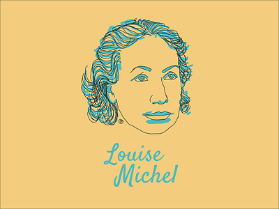 Louise Michel | Series "Portraits of women" adobe draw apple pencil colorscheme contrast illustration illustrator draw ipad pro portrait portrait illustration woman portrait