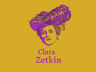 Clara Zetkin | Series "Portraits of women" 8march adobe draw colorful contrast drawing illustration woman portrait