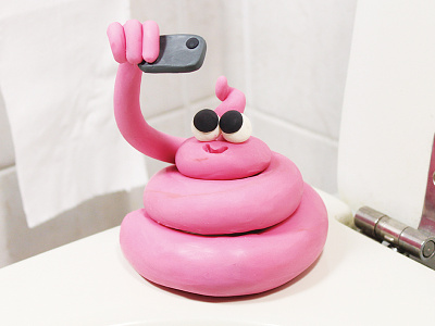 SELFIE clay duckface funny modelling pictoplasma plasticine poo portrait sculpting selfie selfproject shot