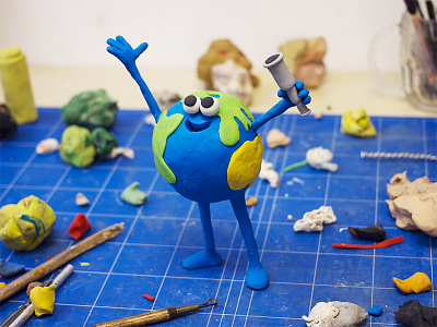 I AM NOT ALONE OUT THERE character clay design earth modelling plasticine puppet sculpting stopmotion