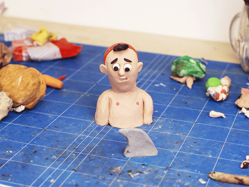 MONDAYS character clay design modelling monday plasticine puppet sculpting shark