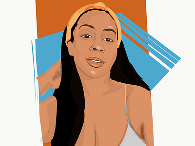 Vector Portraits - SC adobe draw ble female illustration illustrator instagram instrumentalgraphics nose ring orange piercing portrait social media vector vector graphic vector portrait
