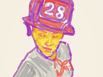 V. Roy cgaracter digitalpaint firefighter firemen girls girlsrock helmet suspenders