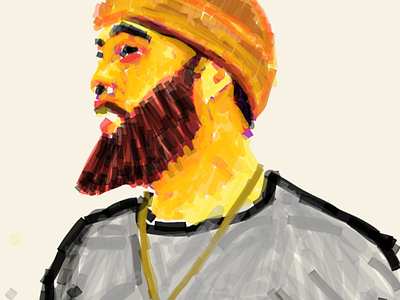 Smiff beard character dmv hiphop man mc paintimg rapper skully smith