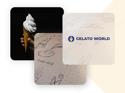 Logo inspiration: Gelato World 🍦 branding design graphic design ijsverkoop ijsvitrines logo schepijs ui webdesign webdesigns