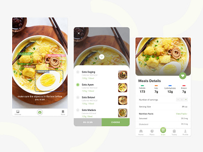 Food Calories app design mobile mobile ui ui ux