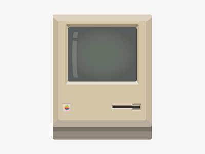 Computer apple classic apple computer illustration old computer vintage