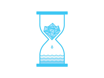 Global Warming global warming hourglass iceberg illustration minimal water