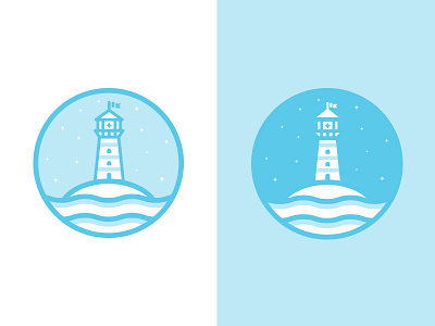 Lighthouse WIP flag flat icon illustration island lighthouse water