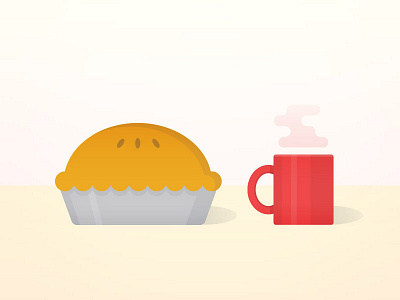 Happy Coffee Day! coffee flat icon pie steam