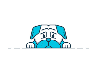 Sad Dog dog icon illustration minimal sad dog