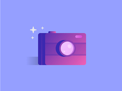 Camera camera flash gradient icon