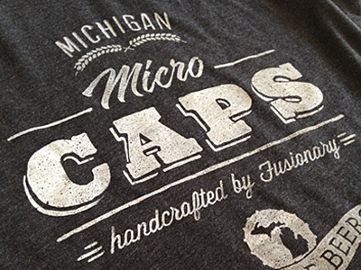 Micro Caps beer shirt type vintage