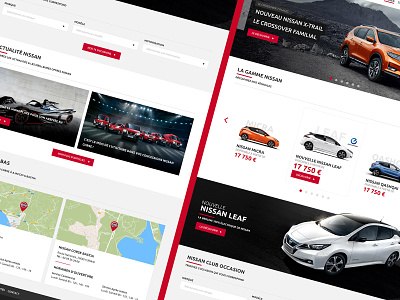 Nissan Corse Webdesign adobe xd automobile nissan webdesign website