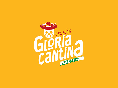 Gloria Cantina branding cantina logo logotype mexican food restaurant restaurant logo skull tacos