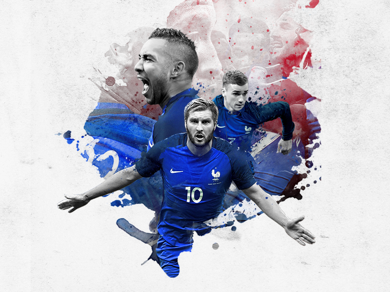 EURO 2016 - Équipe de France soccer sport euro illustration football team french