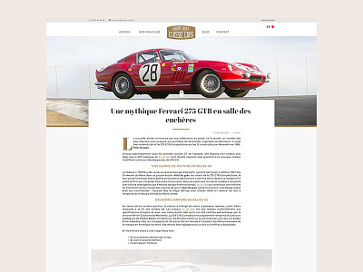 Blog - Article page article automobile blog cars ferrari page single site webdesign website