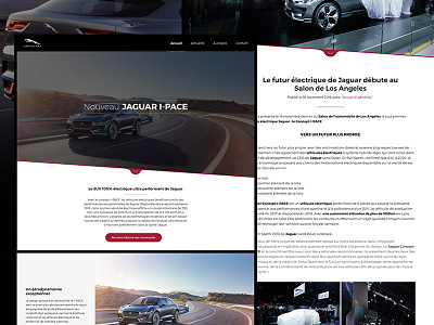 Nouveau Jaguar I-PACE automobile automotive ipace jaguar karita luxe luxury site web webdesign website
