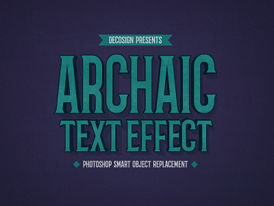 Archaic - Vintage Text Effect Mockup design graphic design text text effect text effects text mockup typography
