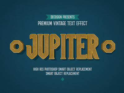 Jupiter - Vintage Text Effect Mockup design graphic design text text effect text effects text mockup typography