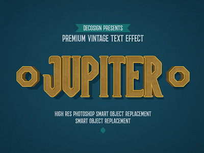 Jupiter - Vintage Text Effect Mockup