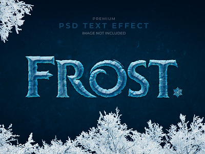 Frosted - Photoshop Text Effect Mockup design graphic design text text effect text effects text mockup typography
