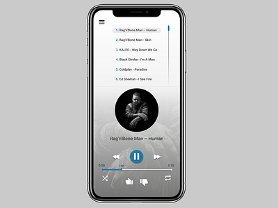 Music Player app dailyui day 9 design icon typography ui ux