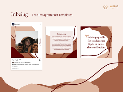 Inbeing - Free Instagram Post Templates design instagram instagram post instagram template photoshop socialmedia