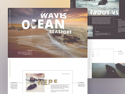 Ocean & waves | Single page design one page single page ux ux design web web design webdesign website