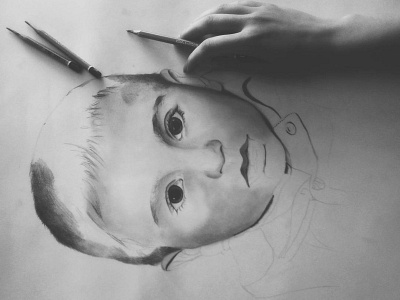 baby drawing portait