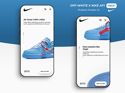 OFF-WHITE X NIKE AF1 “MCA” Product Screen UI