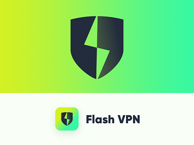 Flash VPN icon app flash icon ios logo shield vpn