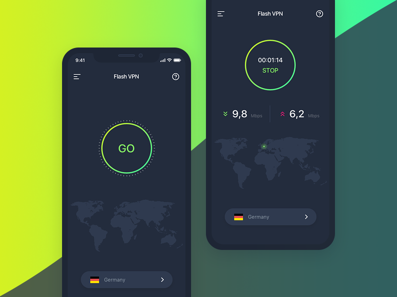 VPN app 2 by Andrey Ershov on Dribbble