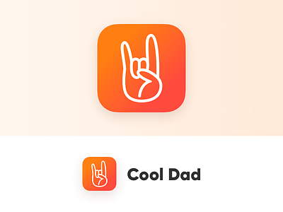 App icon bro cool fingers icon like logo orange