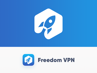 Freedom VPN app blue freedom icon ios rocket space vpn