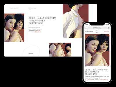 Fashion Story — Layout clean ui landing layout minimal typography ui web