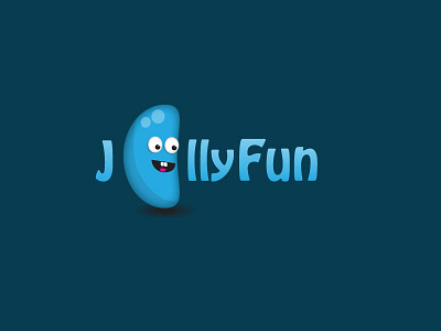 Jellyfun Logo cartoon character design logo