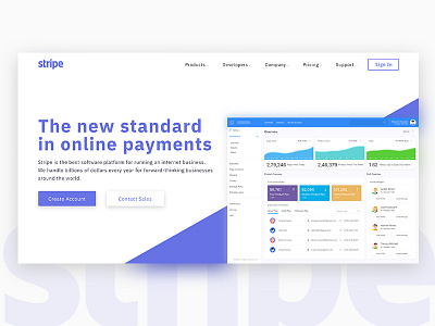 Stripe Banner Remake font ibm interface stripe ui